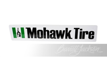 MOHAWK TIRES EMBOSSED TIN SIGN