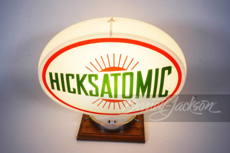 CIRCA 1950S HICKS ATOMIC GASOLINE GAS PUMP GLOBE