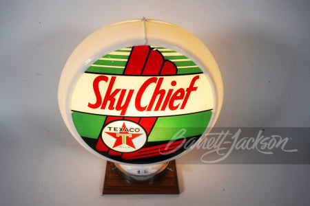 1940S-50S TEXACO OIL SKY CHIEF GASOLINE GAS PUMP GLOBE