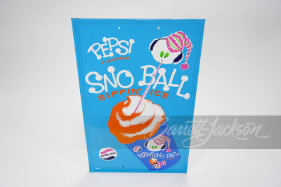 1967 PEPSI SNO BALL EMBOSSED TIN SIGN