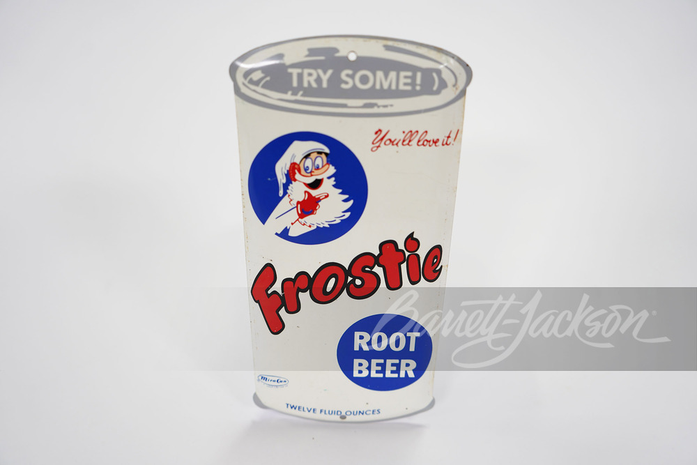 LATE 1950S-EARLY '60S FROSTIE ROOT BEER TIN SIGN