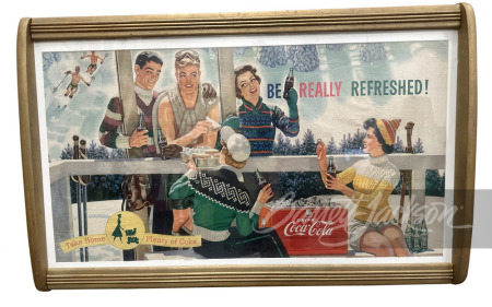 CIRCA LATE 1950S-EARLY '60S COCA-COLA CARDBOARD SIGN