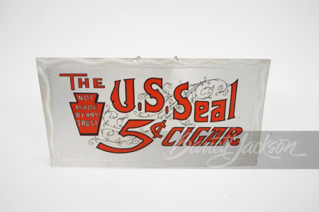 LATE TEENS U.S. SEAL 5-CENT CIGAR TIN LITHO SIGN