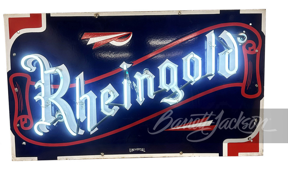 1930S RHEINGOLD BEER PORCELAIN SIGN