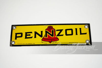 1930S PENNZOIL LUBRICATION PORCELAIN SIGN