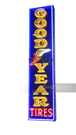 1930S GOODYEAR TIRES PORCELAIN SIGN WITH NEON