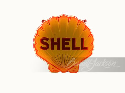 1930S-40S SHELL OIL NEON PORCELAIN SIGN