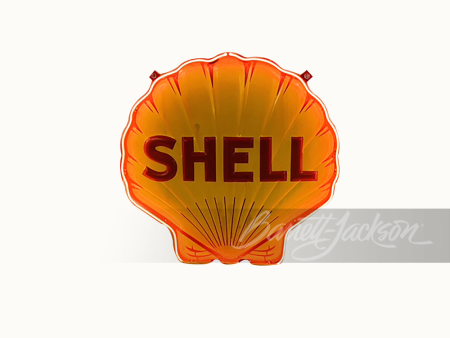 1930S-40S SHELL OIL NEON PORCELAIN SIGN