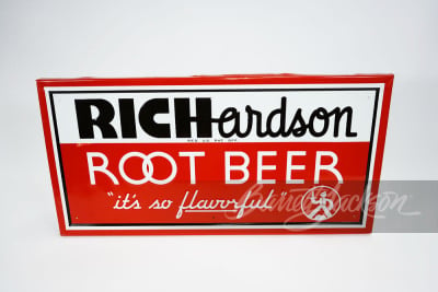 LATE 1940S RICHARDSON ROOT BEER TIN SIGN