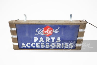 1930S PACKARD PARTS AND ACCESSORIES LIGHT-UP SIGN