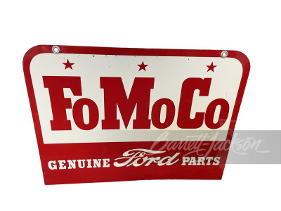 ADDENDUM - CHOICE LATE 1950S-EARLY 60S FORD FOMOCO GENUINE PARTS DOUBLE-SIDED TIN DEALERSHIP SIGN.