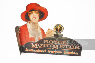 1920S BOYCE MOTO METER TIN LITHE FLANGE SIGN - 2