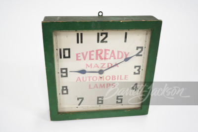 CIRCA 1920S EVEREADY MAZDA AUTOMOBILE LAMPS CLOCK