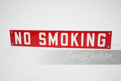 1950S "NO SMOKING" PORCELAIN SIGN