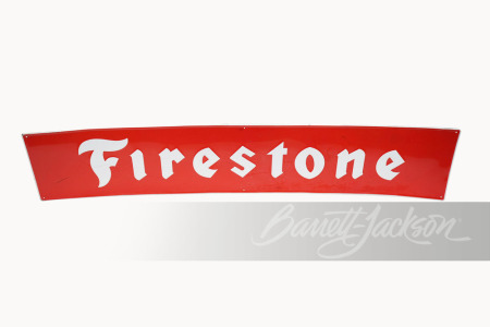 LARGE VINTAGE FIRESTONE TIRES EMBOSSED SIGN