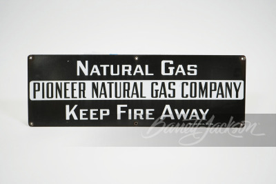 CIRCA 1950S PIONEER NATURAL GAS COMPANY PORCELAIN SIGN