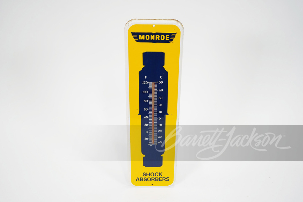 CIRCA 1960S-70S MONROE SHOCK ABSORBERS TIN THERMOMETER