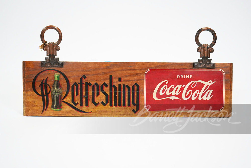 1940S COCA-COLA "REFRESHING" SIGN.