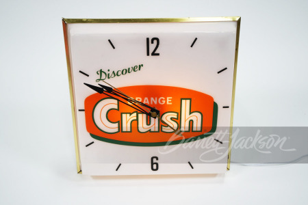 LATE 1960S-EARLY '70S ORANGE CRUSH LIGHT-UP CLOCK