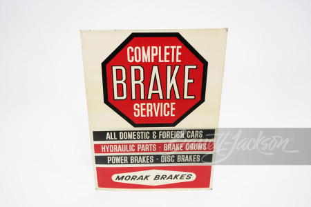 1960S MORAK BRAKE SERVICE TIN SIGN