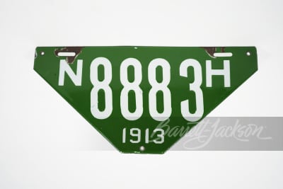 1913 NEW HAMPSHIRE PORCELAIN LICENSE PLATE