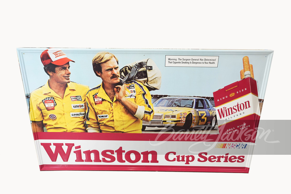 1982 NASCAR WINSTON CUP SERIES - WINSTON CIGARETTES TIN SIGN