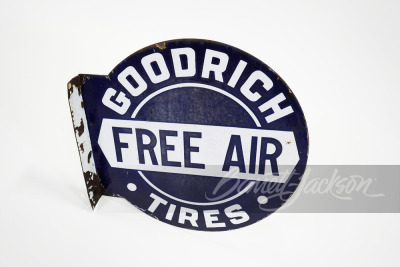 1930S GOODRICH TIRES "FREE AIR" PORCELAIN FLANGE SIGN