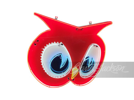 1950S RED OWL GROCERY STORES PORCELAIN WITH NEON SIGN