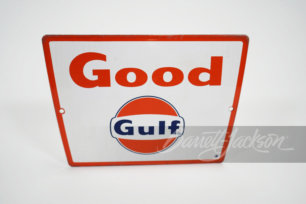 EARLY 1960S GOOD GULF PORCELAIN PUMP PLATE SIGN