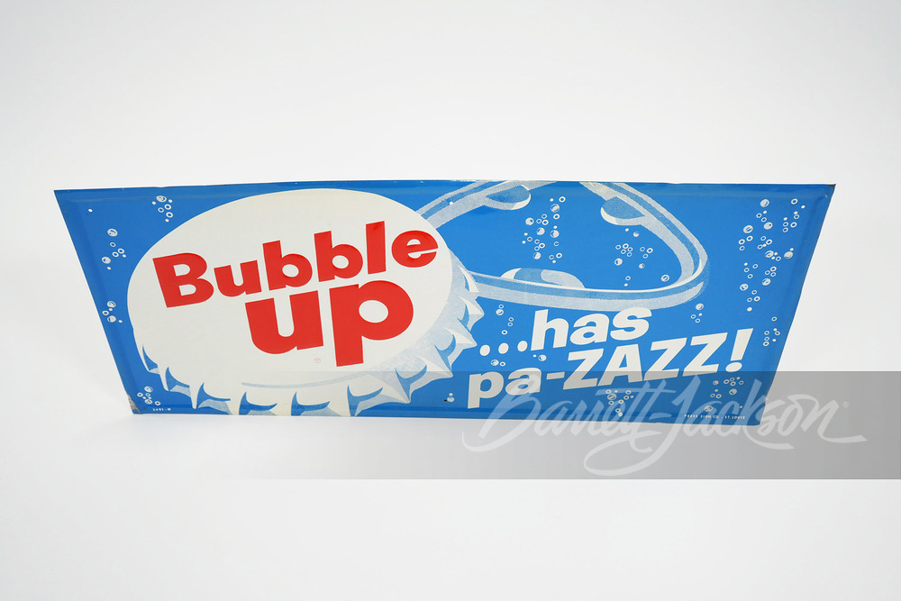 1960S BUBBLE-UP SODA TIN SIGN