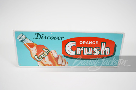 EARLY 1960S ORANGE CRUSH SODA EMBOSSED TIN SIGN