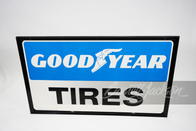 LARGE LATE 1960S-EARLY '70S GOODYEAR TIRES TIN SIGN