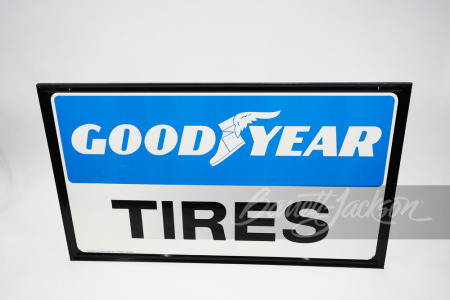 LARGE LATE 1960S-EARLY '70S GOODYEAR TIRES TIN SIGN