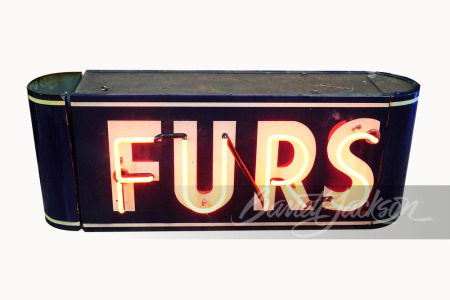 1930S FURS NEON PORCELAIN SIGN