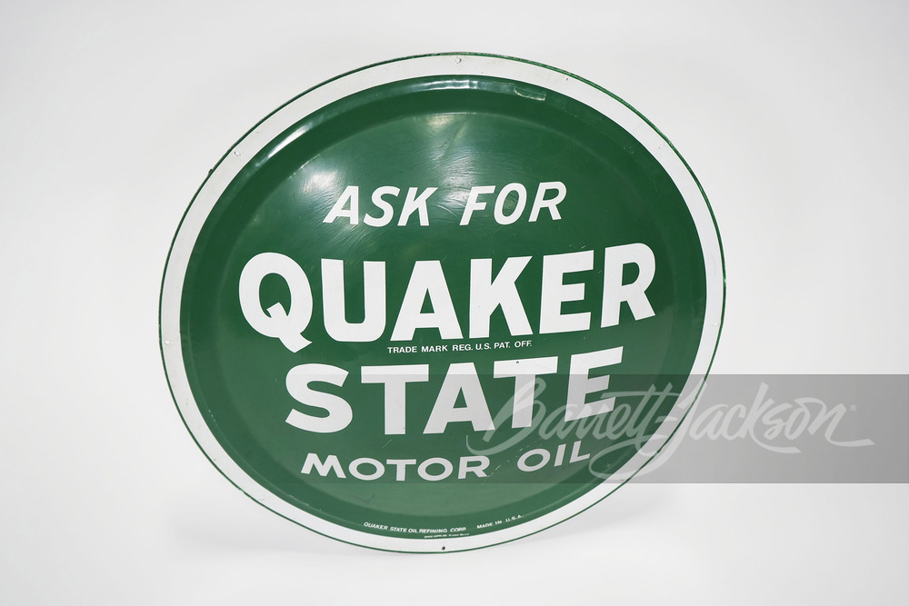 VINTAGE QUAKER STATE TIN SIGN