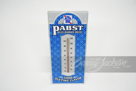 LATE 1960S-EARLY '70S PABST BLUE RIBBON BEER TIN THERMOMETER