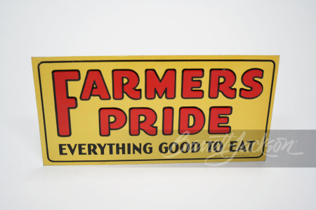 1930S FARMERS PRIDE EMBOSSED TIN SIGN