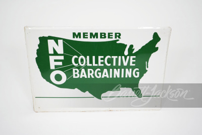 1950S NATIONAL FARMERS ORGANIZATION (NFO) TIN SIGN