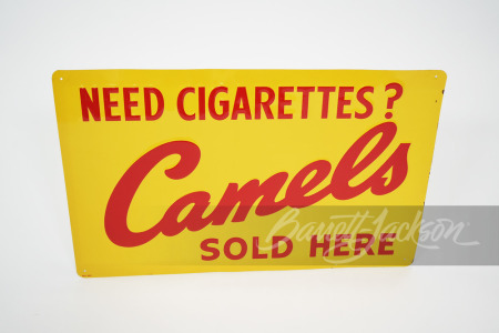 1950S CAMEL CIGARETTES EMBOSSED TIN SIGN