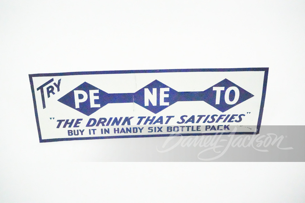 1930S PE-NE-TO SODA EMBOSSED TIN SIGN