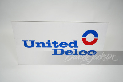 1960S UNITED DELCO TIN SIGN