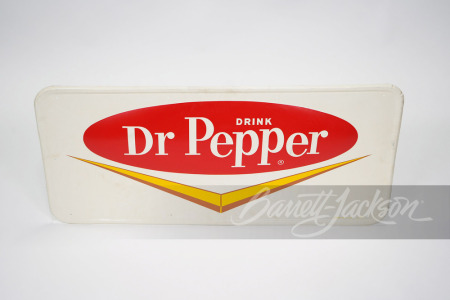 LARGE EARLY 1960S DR PEPPER EMBOSSED TIN SIGN