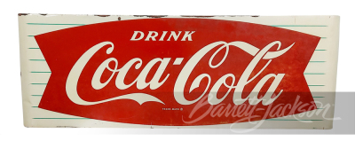 CIRCA LATE 1950S-EARLY '60S COCA-COLA PORCELAIN MANSARD SIGN