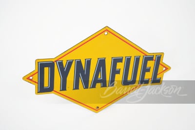 CIRCA 1940S SUNOCO DYNAFUEL PORCELAIN PUMP PLATE SIGN