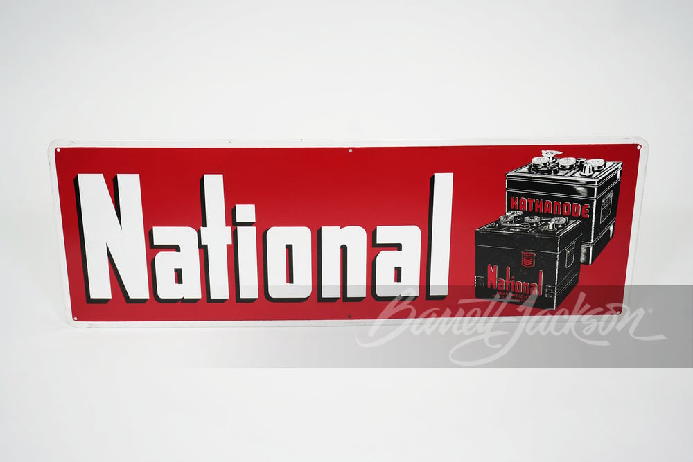 VINTAGE NATIONAL BATTERIES TIN SIGN