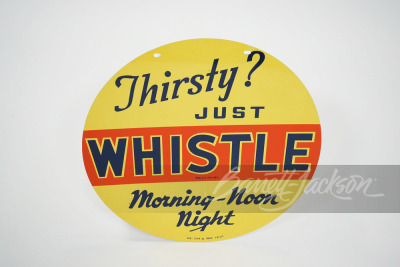 1930S WHISTLE ORANGE SODA TIN SIGN - 2