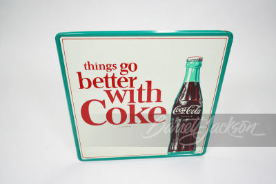 LATE 1950S-EARLY '60S COCA-COLA TIN SIGN.