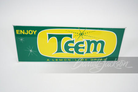 1960S TEEM SODA EMBOSSED TIN SIGN