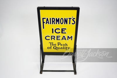 1930S FAIRMONT'S ICE CREAM PORCELAIN CURB SIGN - 2