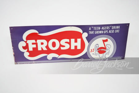 LATE 1950S-EARLY '60S FROSH SODA EMBOSSED TIN SIGN